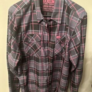 Snap-on Dixxon Men’s LIMITED EDITION Breast Cancer Awareness Plaid Button Down